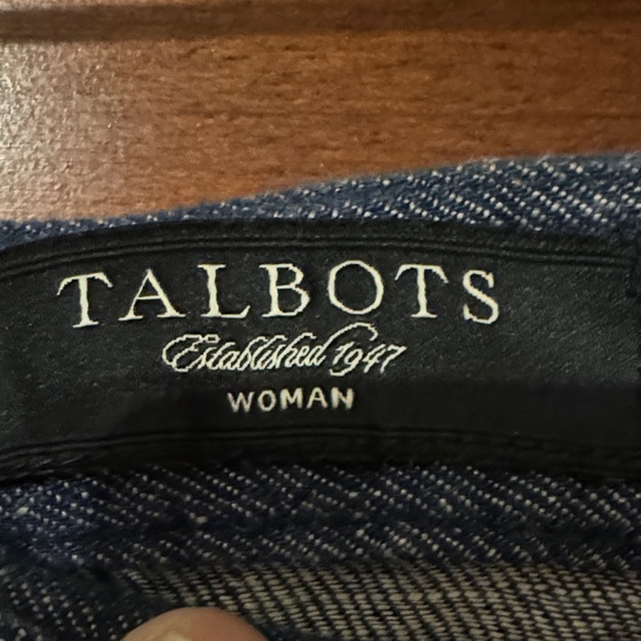 Talbots Denim A-Line Midi Skirt Size 16W - Picture 2 of 9